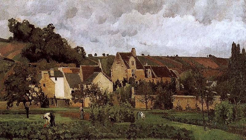 Loose multi-tile this Canada thunder hillside, Camille Pissarro